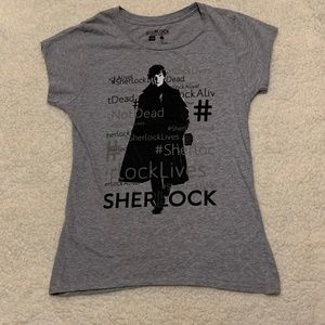 XL Gray Sherlock Fitted Tee